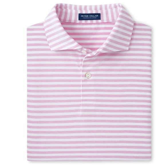 Peter Millar Men's XXL Pink Lotus Albatross Cotton Blend Pique Polo MSRP $125